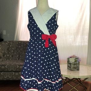 Lot of 4 red, white, and blue size 10 dresses